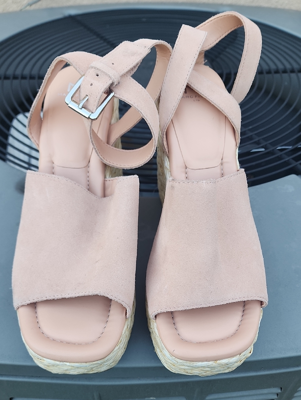 Marc Fisher LTD Women's Nelly Espadrille Wedge Suede Sandals, Sz. 9